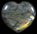 Flashy Polished Labradorite Heart #58888-1